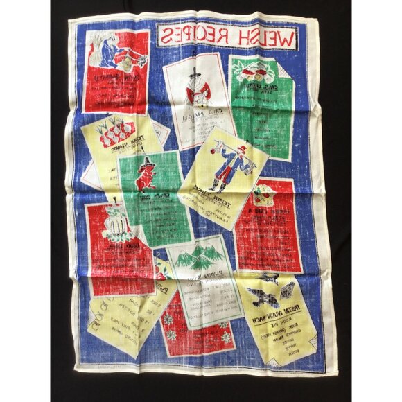 Welsh Recipes Tea Towel Vintage Kitchen Towel - Picture 8 of 9